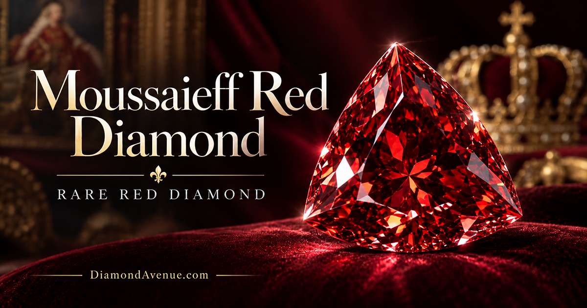 Moussaieff Red Diamond | 5.11-Carat Fancy Red Diamond The Moussaieff Red Diamond, a rare 5.11-carat natural Fancy Red diamond with a modified triangular brilliant cut
